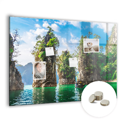 Tableau aimanté horizontal Lac arbres nature