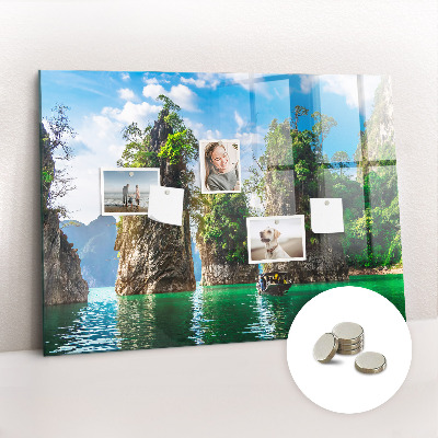 Tableau aimanté horizontal Lac arbres nature