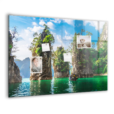 Tableau aimanté horizontal Lac arbres nature