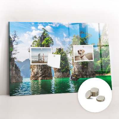 Tableau aimanté horizontal Lac arbres nature