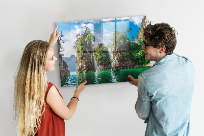 Tableau aimanté horizontal Lac arbres nature