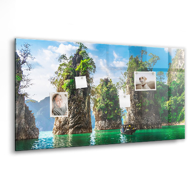 Tableau aimanté horizontal Lac arbres nature