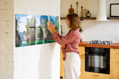 Tableau aimanté horizontal Lac arbres nature