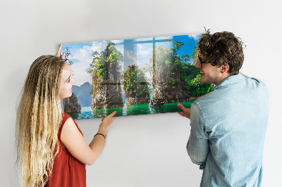 Tableau aimanté horizontal Lac arbres nature