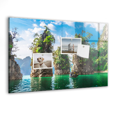 Tableau aimanté horizontal Lac arbres nature