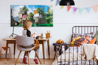 Tableau aimanté horizontal Lac arbres nature