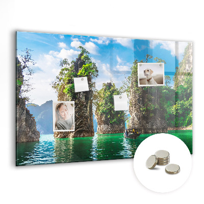 Tableau aimanté horizontal Lac arbres nature