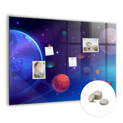 Tableau magnétique enfant Planètes galaxie