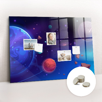 Tableau magnétique enfant Planètes galaxie