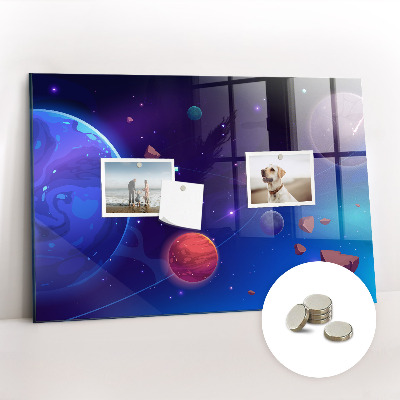 Tableau magnétique enfant Planètes galaxie