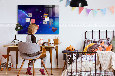 Tableau magnétique enfant Planètes galaxie