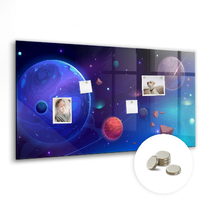 Tableau magnétique enfant Planètes galaxie