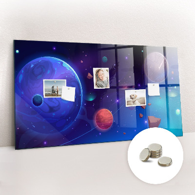 Tableau magnétique enfant Planètes galaxie