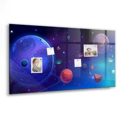 Tableau magnétique enfant Planètes galaxie