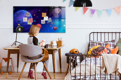 Tableau magnétique enfant Planètes galaxie