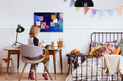 Tableau magnétique enfant Planètes galaxie