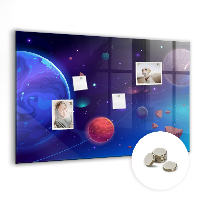 Tableau magnétique enfant Planètes galaxie