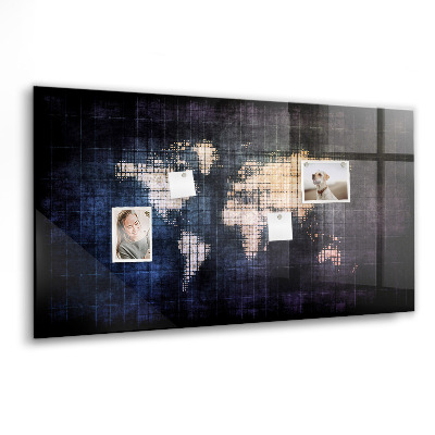 Tableau pour magnet Carte du monde abstraite