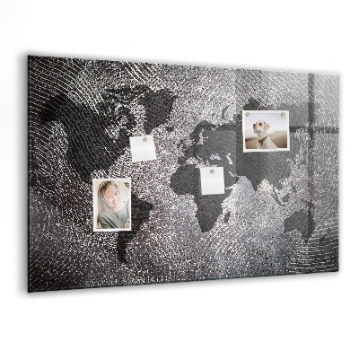 Tableau pour magnet Carte du monde en béton
