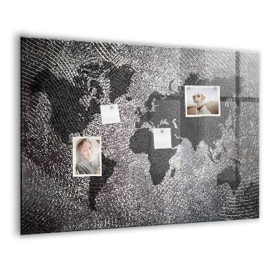 Tableau pour magnet Carte du monde en béton