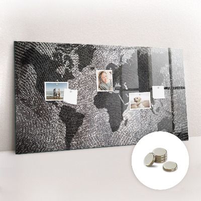 Tableau pour magnet Carte du monde en béton