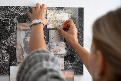 Tableau pour magnet Carte du monde en béton