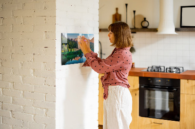 Tableau mural magnétique Paysage lacustre