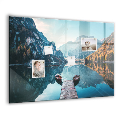 Tableau aimanté horizontal Bateaux sur le lac