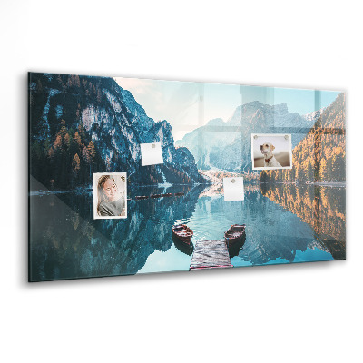 Tableau aimanté horizontal Bateaux sur le lac