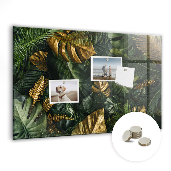 Tableau aimanté horizontal Feuilles de la jungle