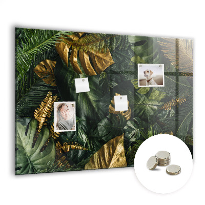 Tableau aimanté horizontal Feuilles de la jungle