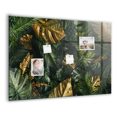 Tableau aimanté horizontal Feuilles de la jungle