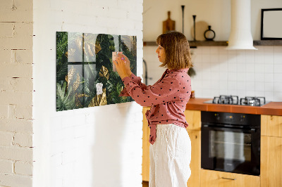 Tableau aimanté horizontal Feuilles de la jungle