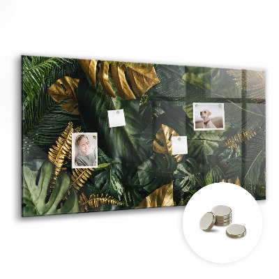 Tableau aimanté horizontal Feuilles de la jungle