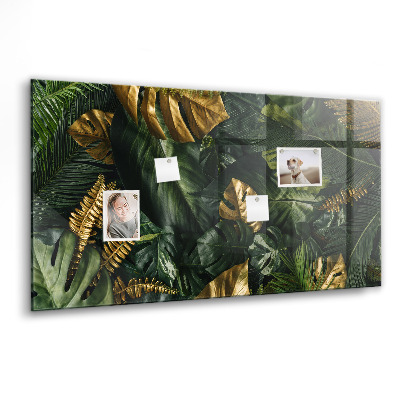 Tableau aimanté horizontal Feuilles de la jungle