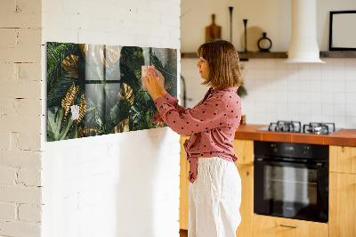 Tableau aimanté horizontal Feuilles de la jungle