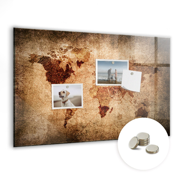 Tableau pour magnet Carte du vieux monde