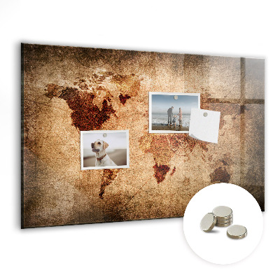 Tableau pour magnet Carte du vieux monde