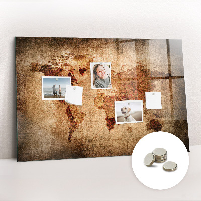 Tableau pour magnet Carte du vieux monde