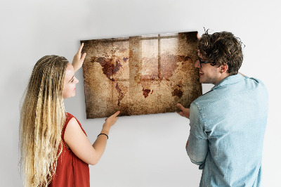 Tableau pour magnet Carte du vieux monde