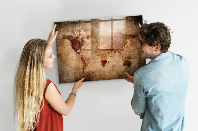 Tableau pour magnet Carte du vieux monde