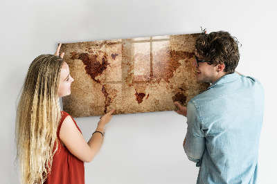 Tableau pour magnet Carte du vieux monde