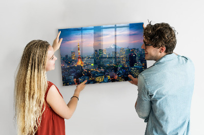 Tableau mural magnétique Ville la nuit