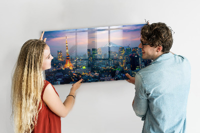 Tableau mural magnétique Ville la nuit
