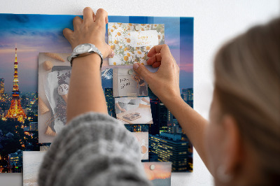 Tableau mural magnétique Ville la nuit