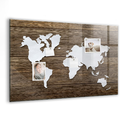 Tableau magnétique enfant Carte du monde sur des tableaux