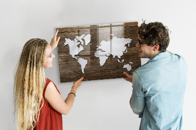 Tableau magnétique enfant Carte du monde sur des tableaux
