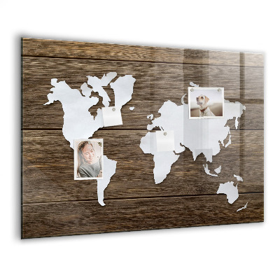 Tableau magnétique enfant Carte du monde sur des tableaux