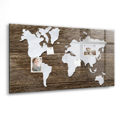 Tableau magnétique enfant Carte du monde sur des tableaux