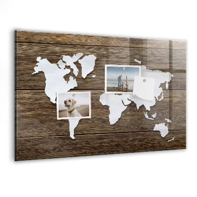 Tableau magnétique enfant Carte du monde sur des tableaux